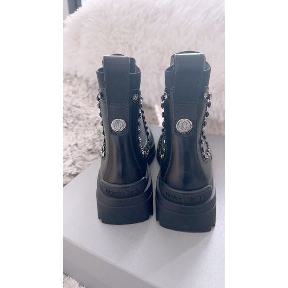 JIMMY CHOO VERONIQUE 45 BOOT BLACK LEATHER 38.5 - Picture 6 of 9